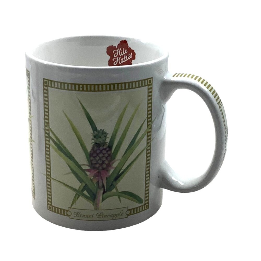 Hilo Hattie Hawaii Coffee Mug Tropical Pineapples‎ Ceramic Island Heritage 2005